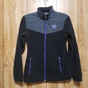 Washington Huskies Women's Size Med Fleece Jacket NCAA College Full Zip